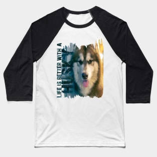 Siberian husky Baseball T-Shirt